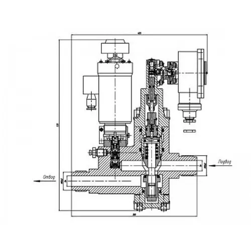 Бронзовый запорный проходной штуцерный дистанционно-управляемый клапан 521-35.3035-06 (ИПЛТ.49211114-06) 